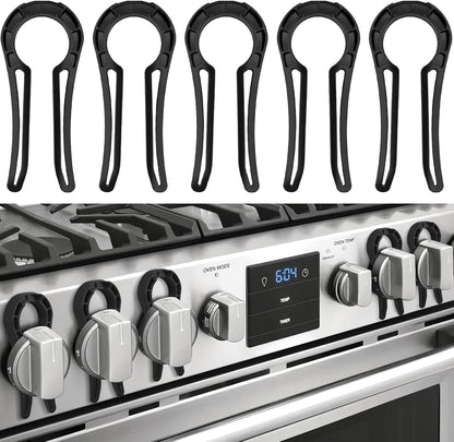 Pranite gas stove knob locks front view for child safety
