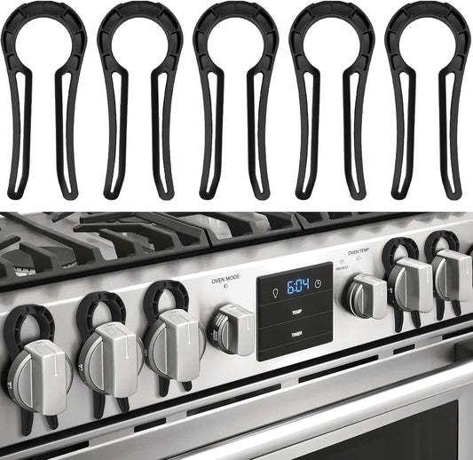 Pranite gas stove knob locks front view for child safety