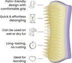 Patented two tier polymer teeth technology on pet grooming brush