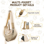 Water repellent oxford fabric pet sling details