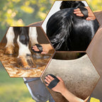 Premium quality rubber pet bath scrubber durable design display