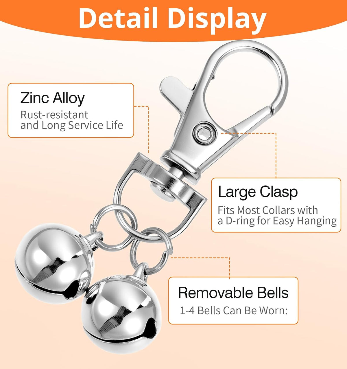 Six pieces of silver mini tracking charms for dogs and cats spread out on a neutral background.