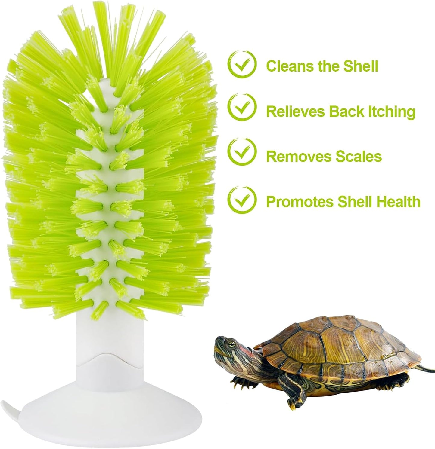 Gosknor turtle shell cleaning brush white suction cup base with quick release tab