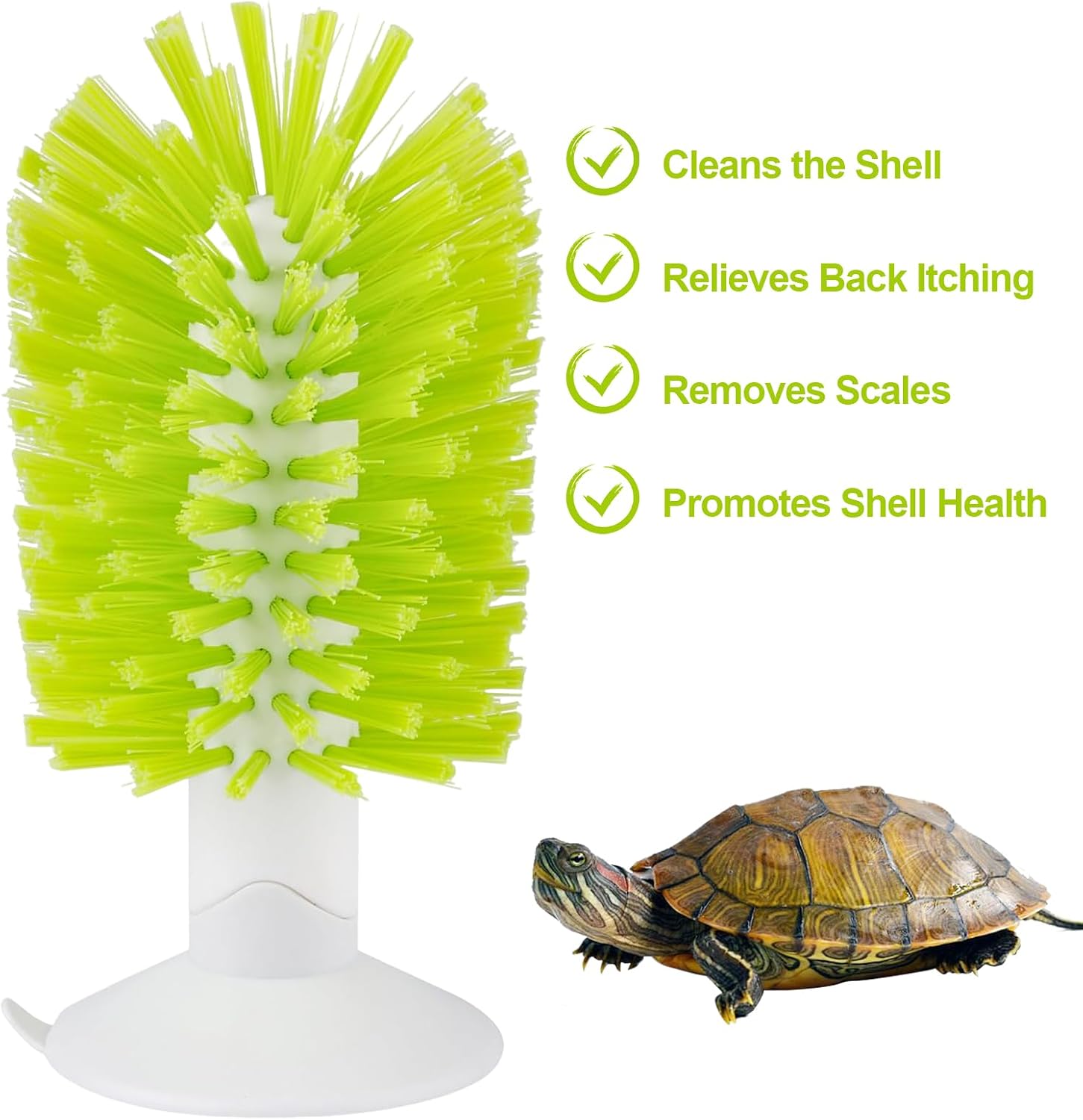 Gosknor turtle shell cleaning brush white suction cup base with quick release tab