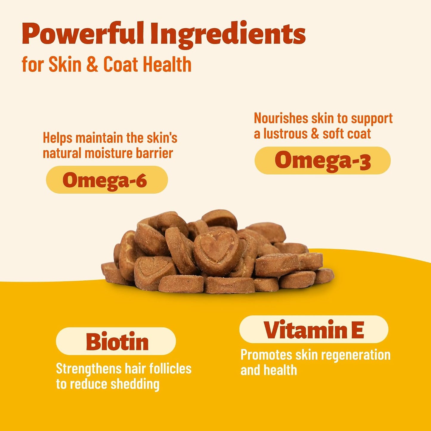 MULTIBITES cat omega 3 and omega 6 supplement heart shaped bites