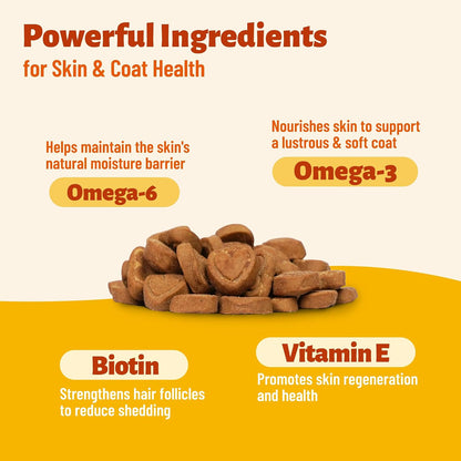 MULTIBITES cat omega 3 and omega 6 supplement heart shaped bites