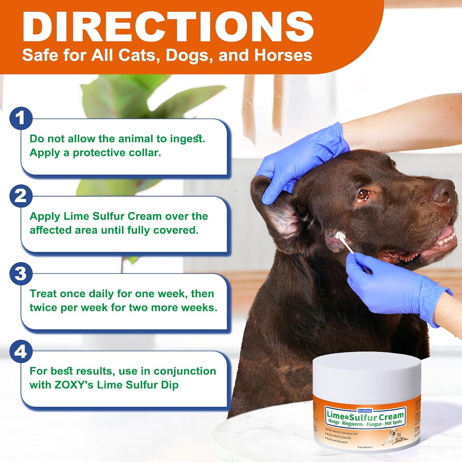 Euphea imported pet care cream container for hot spot remedies