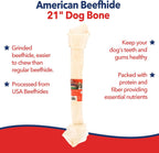 USA imported heavy duty dog dental chew treat close up of knotted ends