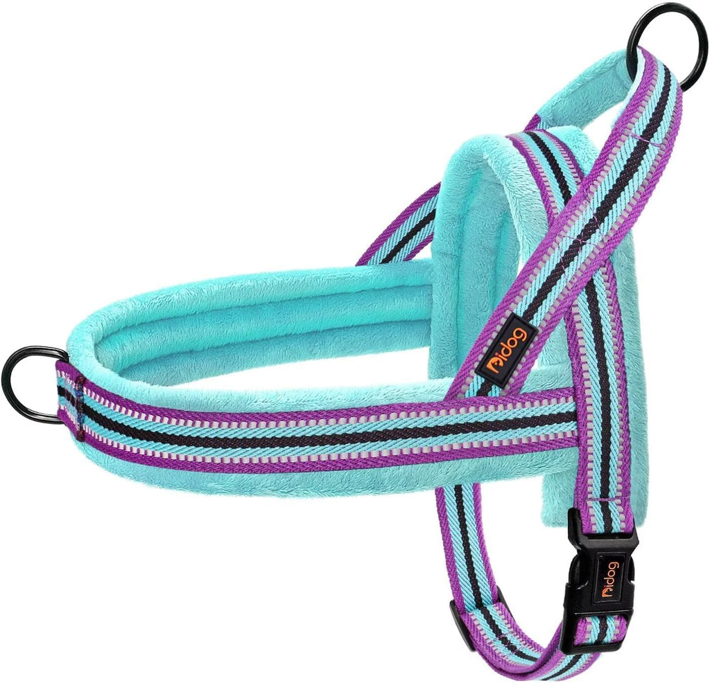 Didog soft flannel padded dog vest harness front view