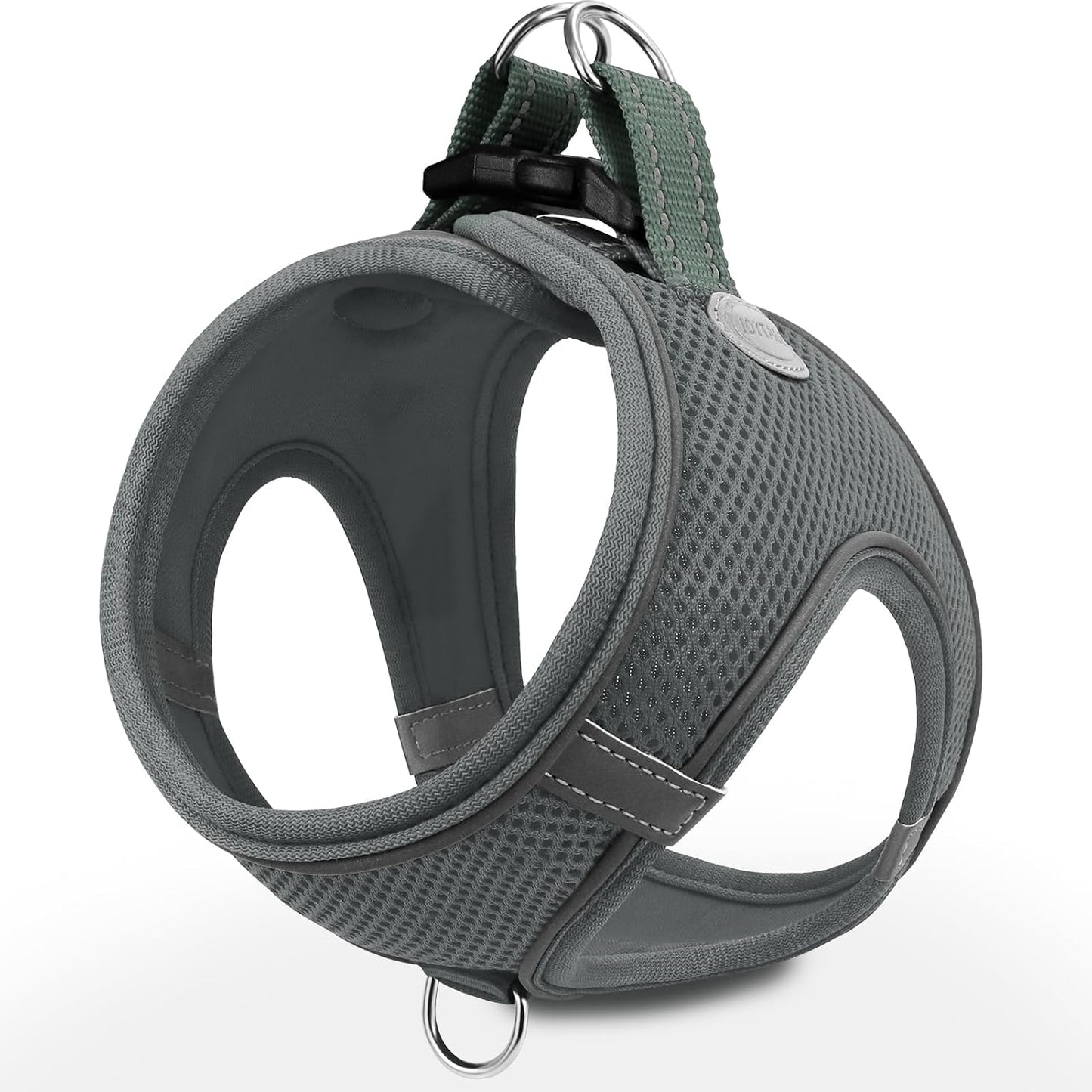 Joytale Small Dog Harness, Breathable Mesh Step-in Vest, Reflective Soft Padded Harnesses for Small and Medium Dogs, Black, M - Image 10