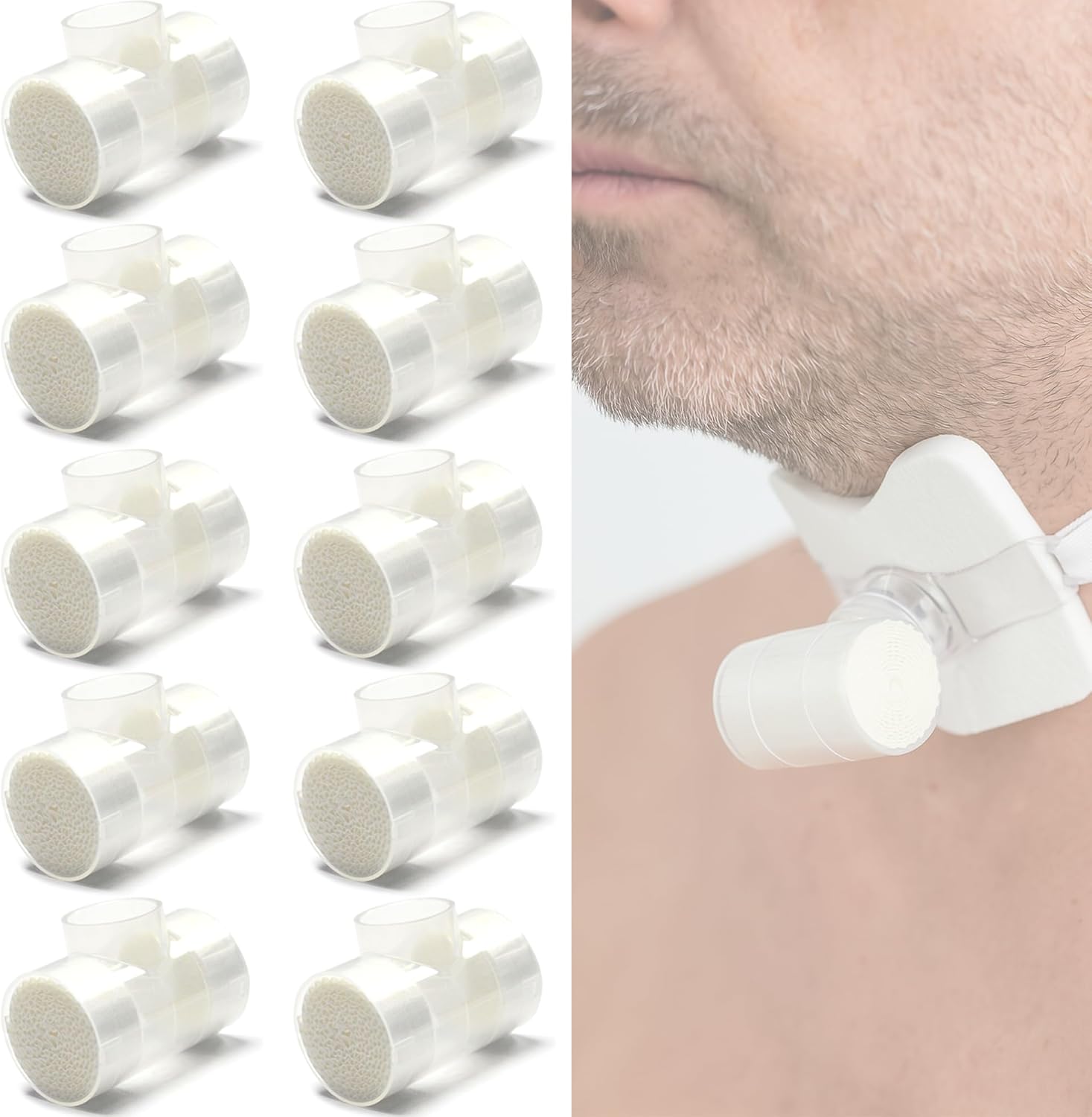Threlaco Tracheostomy HME Heat Moisture Exchanger front view in individual packaging