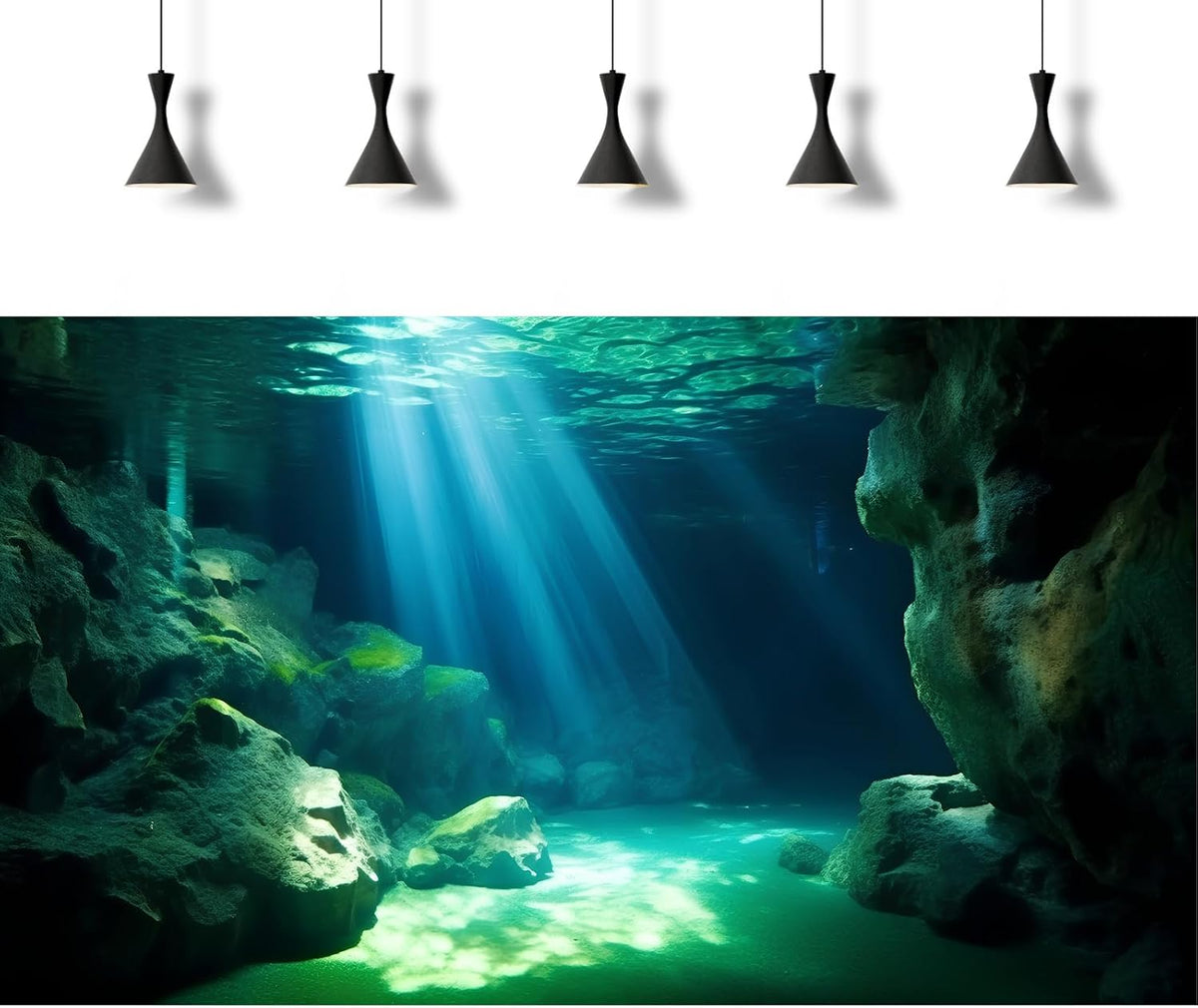 Riivvdise 48 by 20 inches terrarium background made of durable premium vinyl fabric.