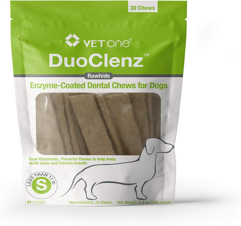 Veterarian formulated large dog rawhide chews for plaque and tartar control