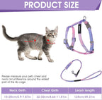 Adjustable gradient purple kitten harness by TIESOME featuring the quick-release buckle mechanism.