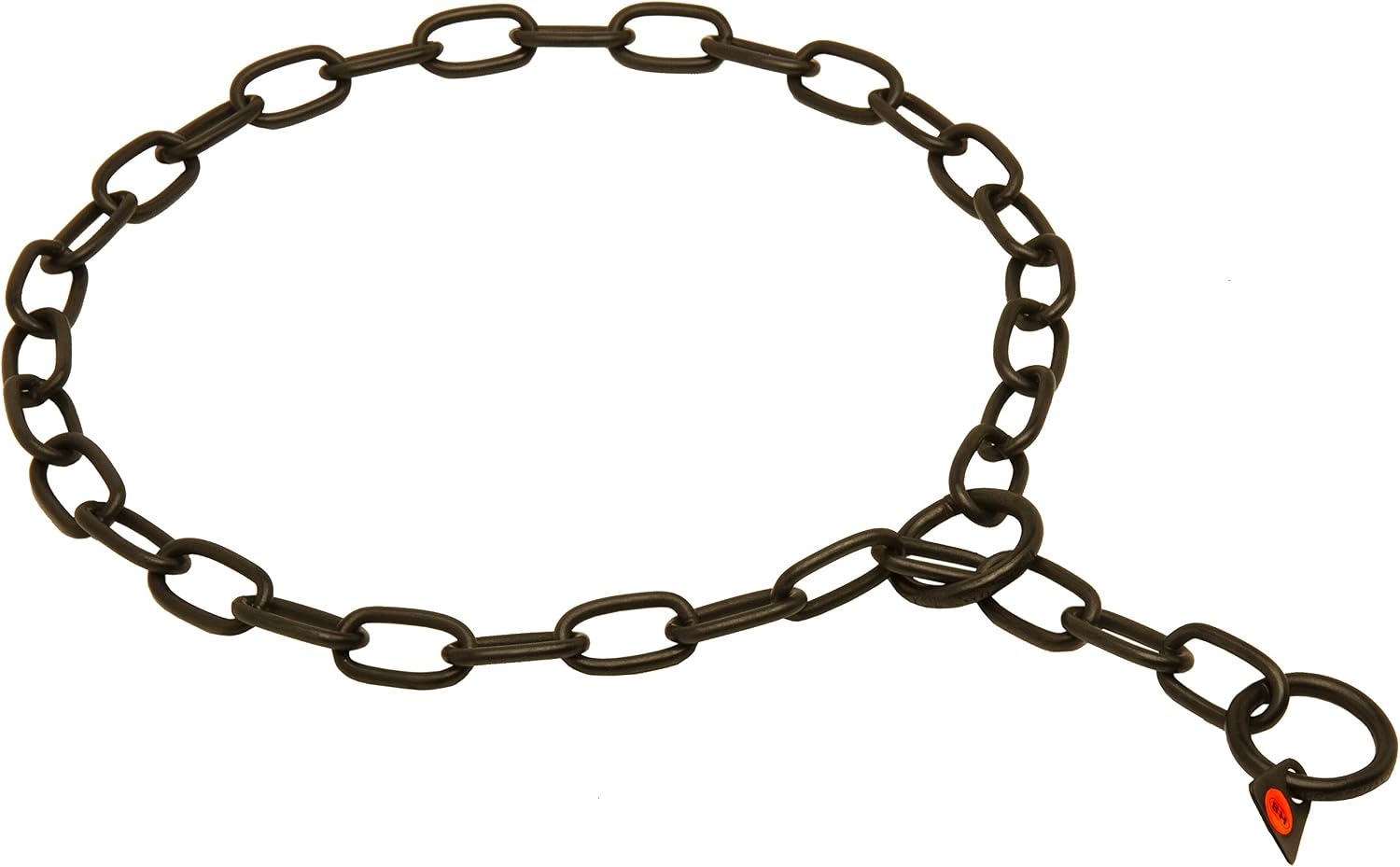 Premium black stainless steel fur saver collar showcasing the two heavy duty O rings