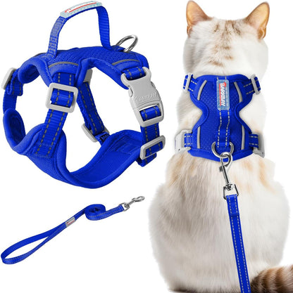 Cat Harness and Leash Set Escape Proof for Kitten Walking, Soft Adjustable Top Handle Vest Harnesses for Cats, Easy Control Breathable Reflective Small Medium Large, Pink, XS - Image 10
