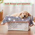 SHENLIU 18 Pcs Fleece Pet Blanket, 9 Style Small Fleece Pet Blanket Soft Warm Sleep Mat Fluffy Cute Puppy Supplies Paw Star Print Design Bed Blankets for Dog Cat Kitten Animals - Image 6