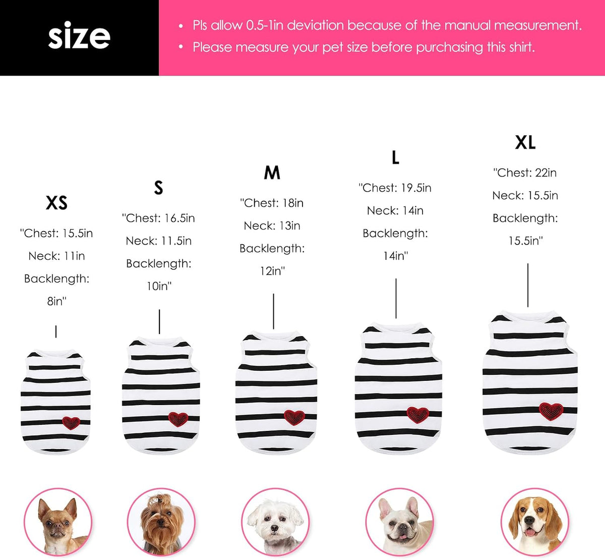 Side view of small dog wearing Preferhouse striped summer apparel