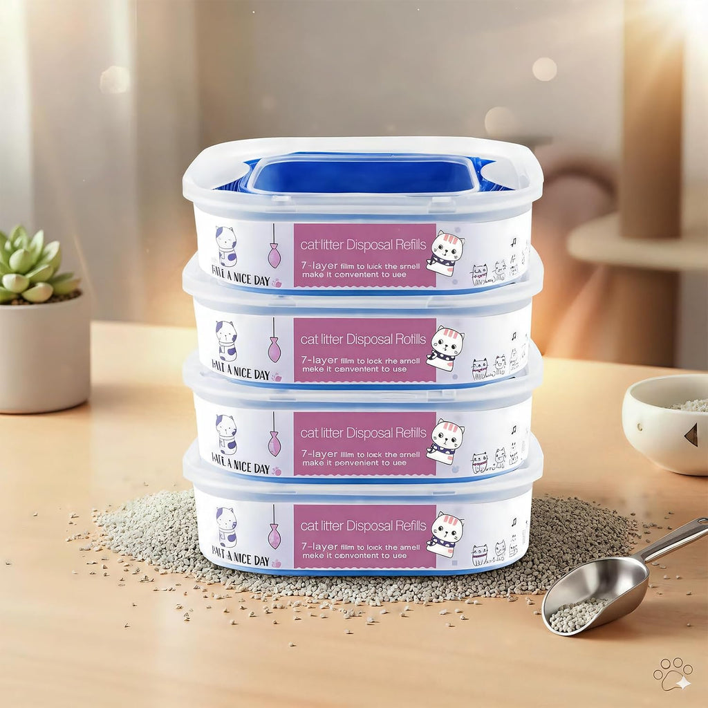 2 Pack 28FT Cat Litter Refill Cartridge, Compatible with Pet Genie Standard/Plus/Style Pail Refills, Up to 8 Months of Supply, 7 layer Odor Control Jumbo Refill Cartridge - Image 10