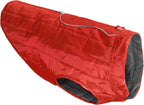 Back view of Kurgo Loft dog jacket with harness access zipper