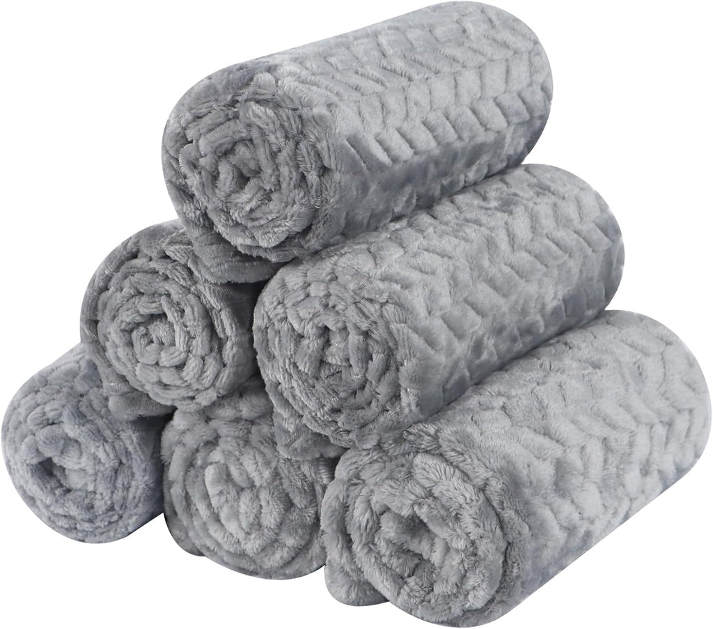BVAGSS 6 Pack Small Dog Blanket, Super Soft Warm Pet Cover Blankets, Paw Print Puppy Fleece Flannel Blanket for Small Medium Dogs and Cats MW003 - Image 15