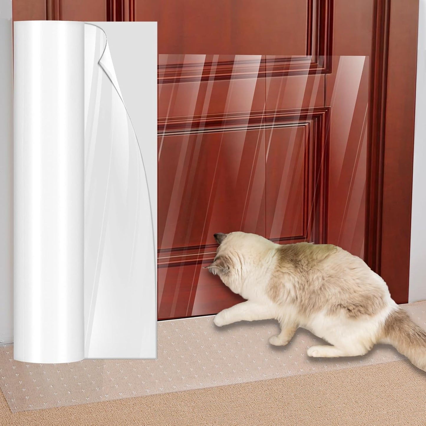 Uross Carpet Protector for Pets - Cat Carpet Protector for Doorway, Anti Scratch Under Door Cat Scratch Protector Mat, Easy to Cut Plastic Carpet Scratch Stopper Guard 3.6FT x 3PCS - Image 12