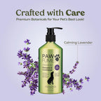 Complete Paw Fume premium lavender pet grooming collection for mat removal.