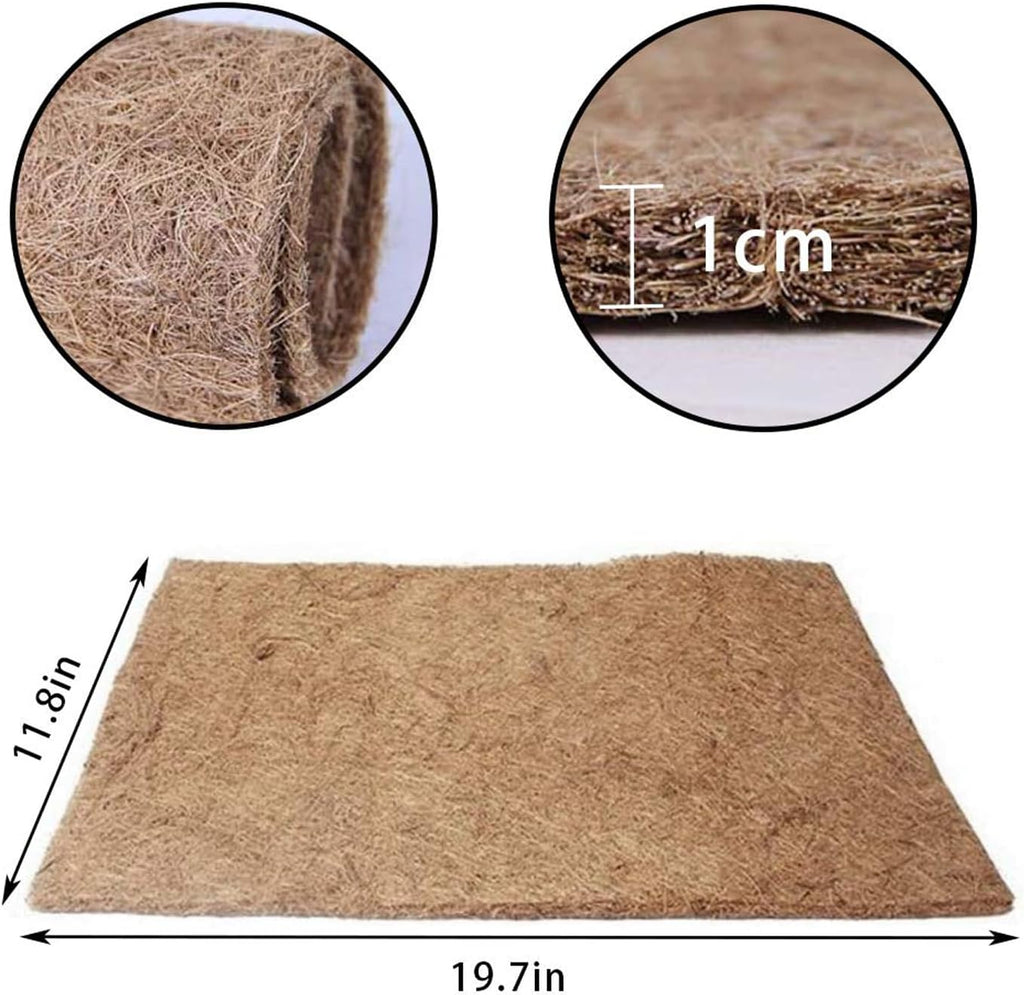 Close up texture view of PINVNBY lizard carpet coir material