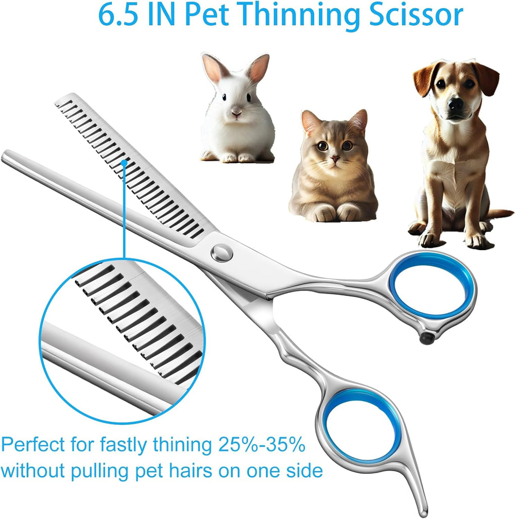 Lengnoyp professional pet grooming kit arranged neatly inside its black protective storage case