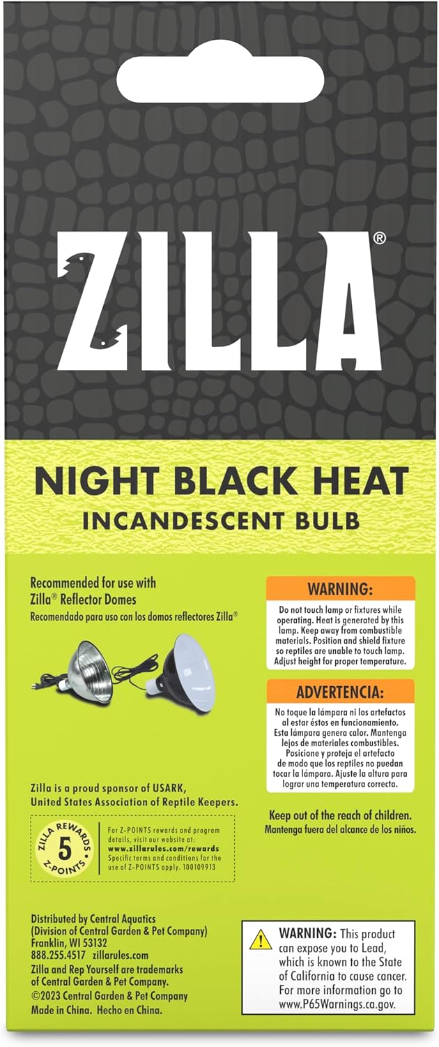 Zilla Incandescent Bulb, Night Black, Ideal for Nocturnal Reptile Species - Image 10