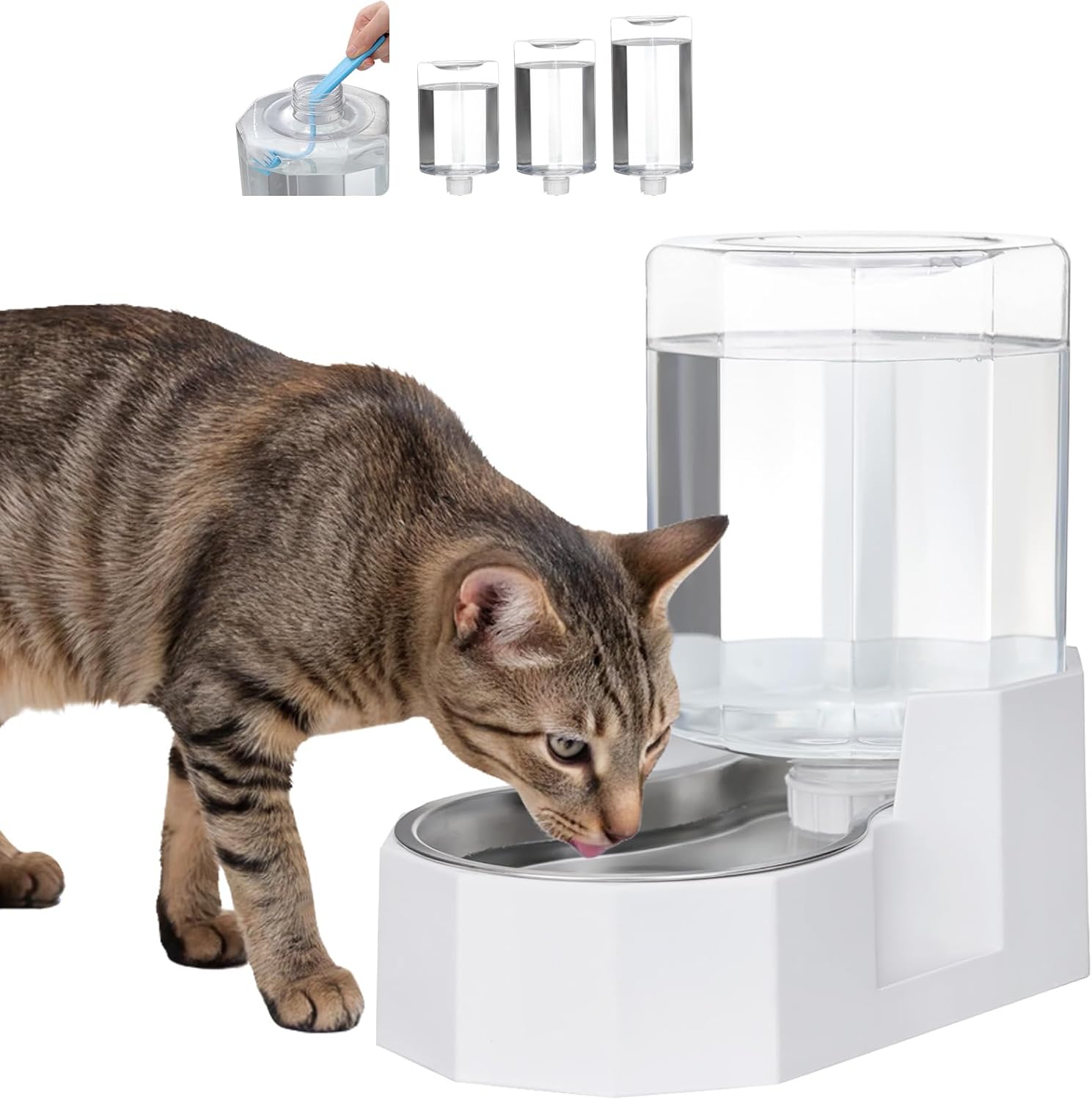 Sfozstra 5L Gravity Stainless Steel Dog Water Dispenser - Spill-Proof | Easy-Clean, No Power Needed. Works for Cats & Small Dogs. Ideal for Kitchen, Crate Area, or Travel - Image 10