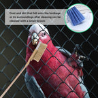 Broom and dustpan brush head set for sweeping scattered bird seeds and pet debris