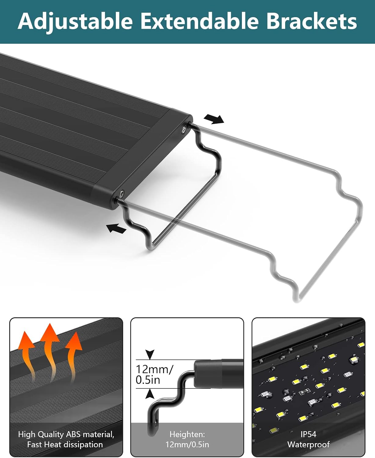 Seaoura aquarium light components and power adapter