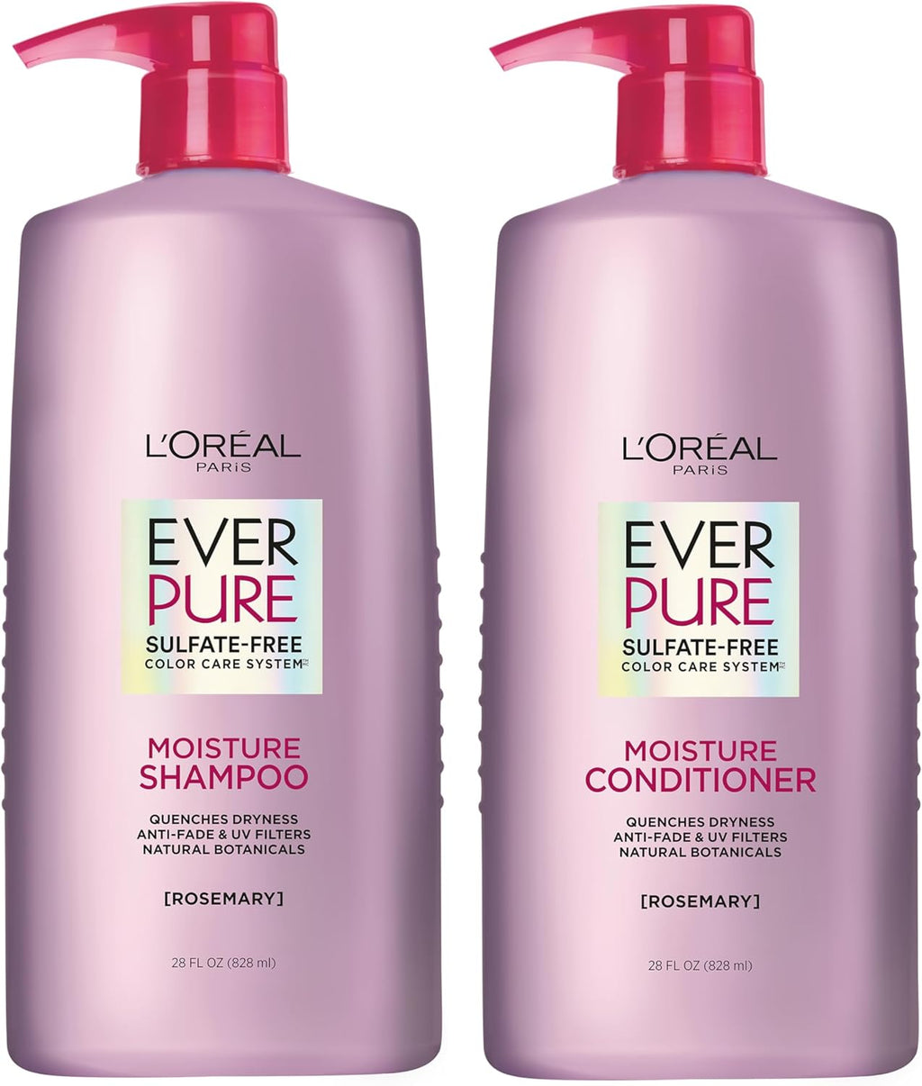 L'Oral Paris Moisture Sulfate Free Conditioner, Hair Care for Color-Treated Hair with Rosemary Botanicals, EverPure, 8.5 Fl Oz - Image 12