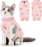 Cat Recovery Suit, Kitten Surgical Full Bodysuit for Abdominal Wound Protector Anti Licking After Surgery, Professional Bandages Cone E-Collar Alternative for Small Male & Female Pets - Image 12