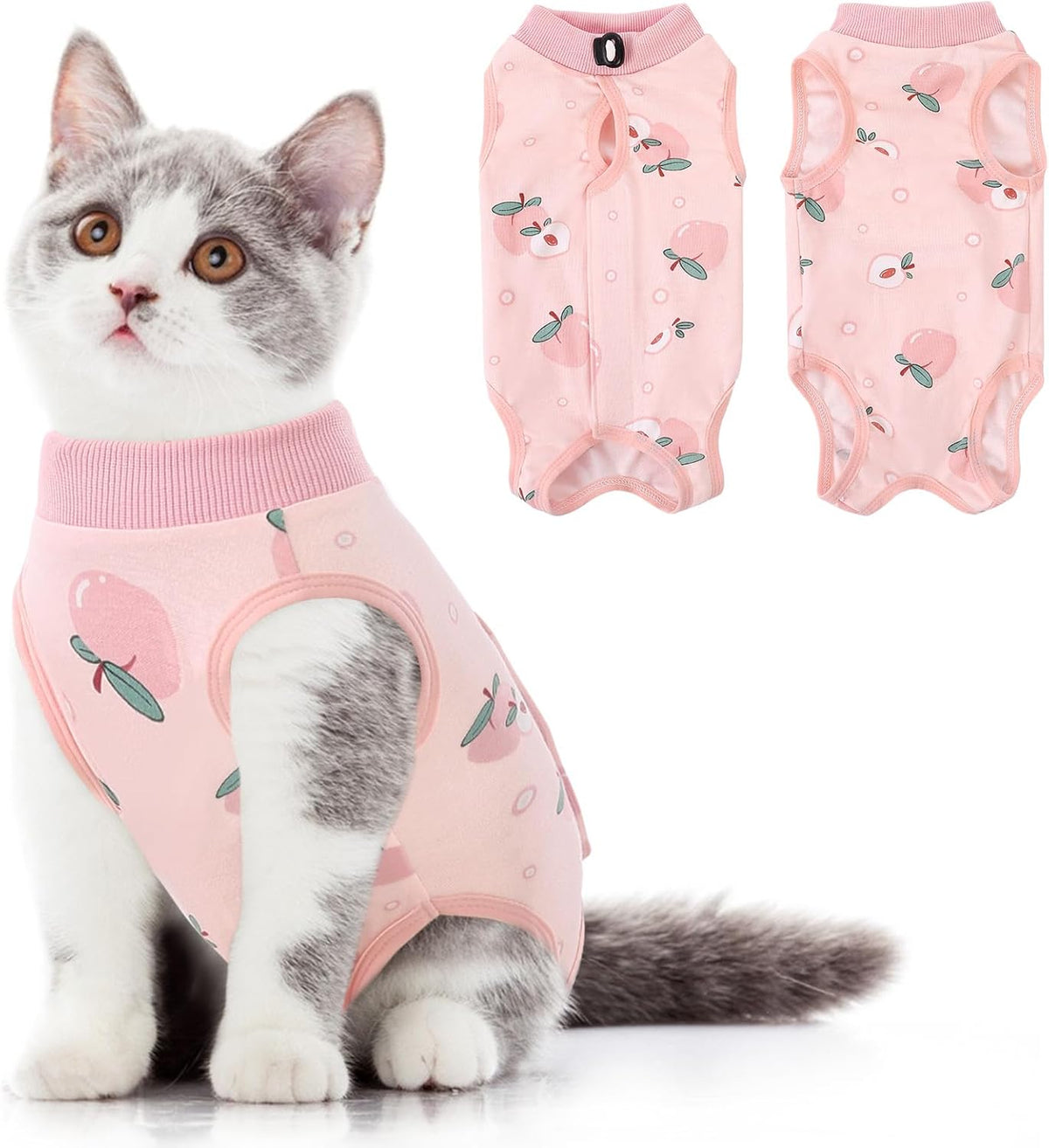 Cat Recovery Suit, Kitten Surgical Full Bodysuit for Abdominal Wound Protector Anti Licking After Surgery, Professional Bandages Cone E-Collar Alternative for Small Male & Female Pets - Image 12