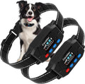 Patpet GPS wireless dog fence system front view showing the digital display collar screen.