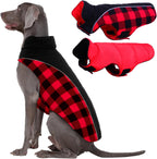 Kuoser Dog Winter Coat, Reversible Waterproof Dog Jacket with Reflective Strip, Warm Dogs Fleece Vest Adjustable Doggy Cold Weather Clothes Plaid Christmas Outfit Pet Apparel for Small Dogs, Black XS - Image 12