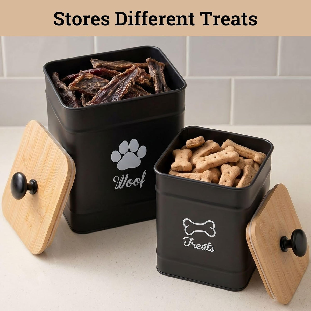 HB Design Co. treat container set in modern kitchen