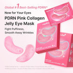Medicube PDRN Pink Collagen Jelly Eye Mask jar and hydrogel patches