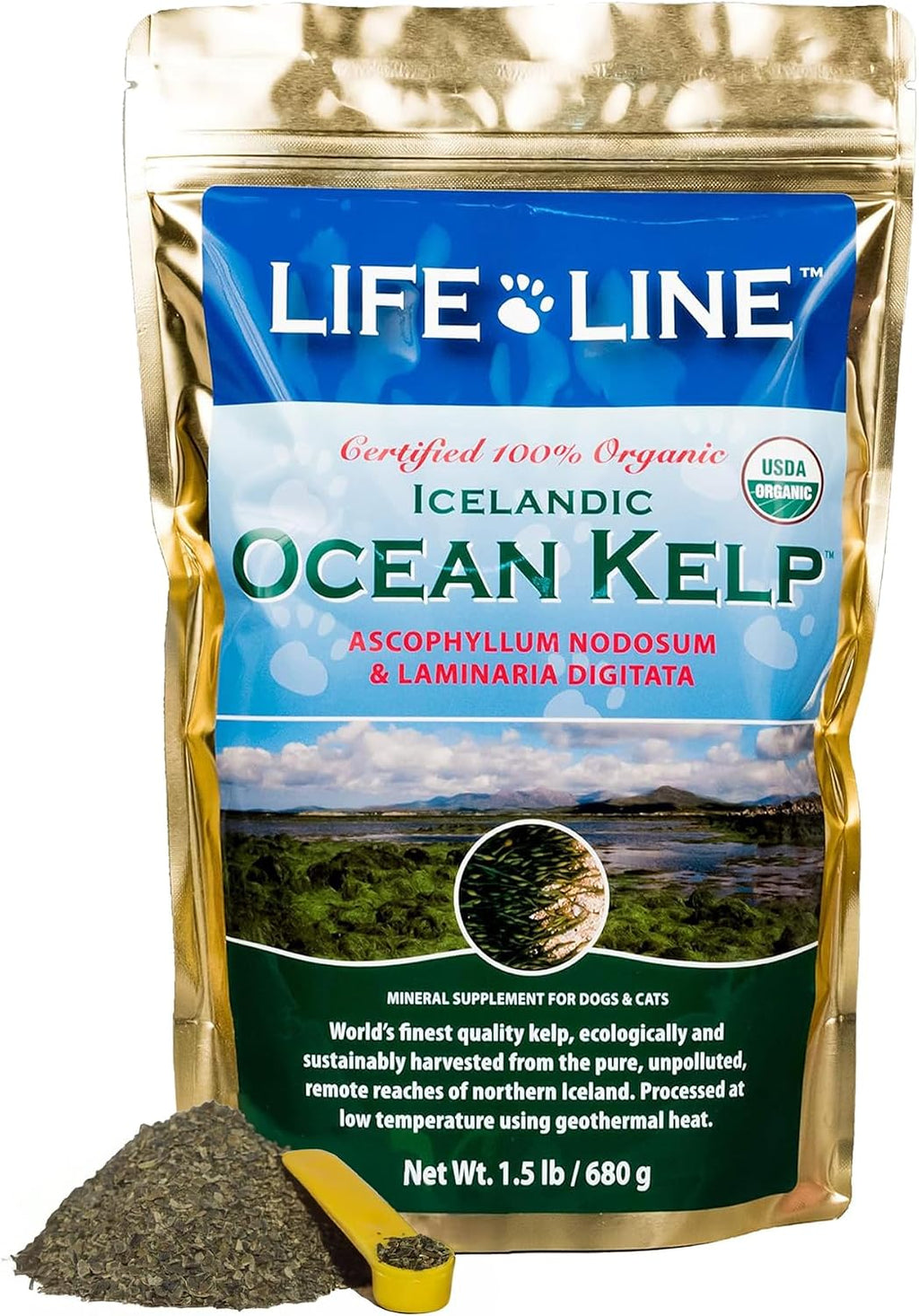 Life Line USDA Certified Organic Ocean Kelp for Pets & Livestock | Supports Skin & Coat Health, Immune Function, and Dental Hygiene | Promotes Metabolism & Reduces Plaque and Shedding - 16 oz - Image 9