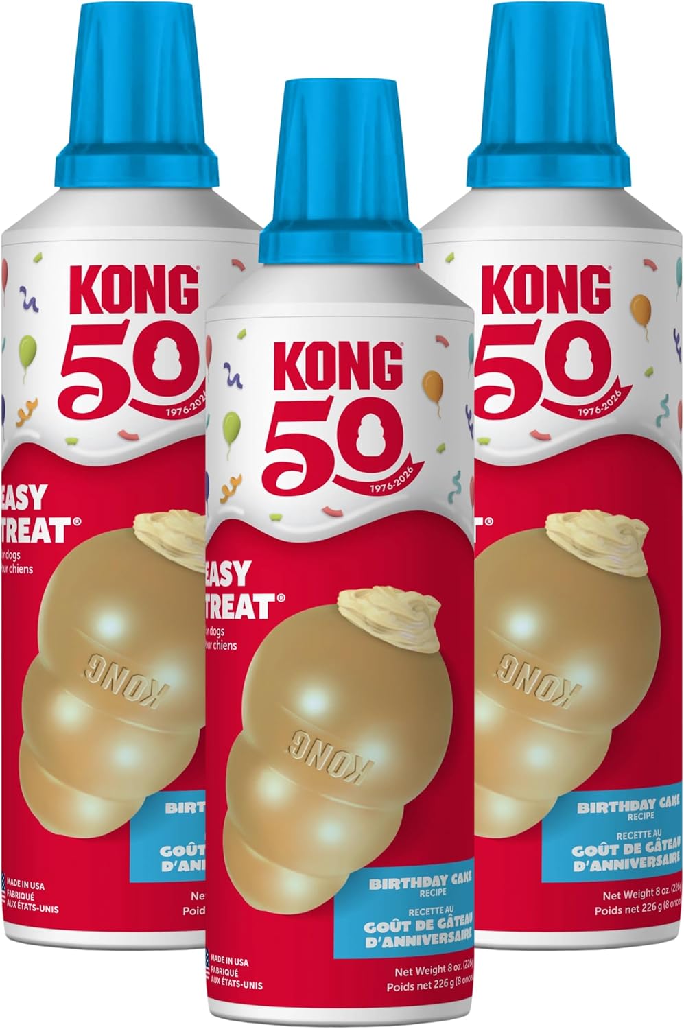 KONG Easy Treat Dog Paste 3-Pack - Mess-Free Stuffing Toys, Training & Reward Treats, Made in USA, Highly Digestible, No Refrigeration Needed (Peanut Butter) - Image 10