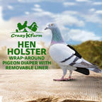 Hen Holster wrap around duck diaper showing removable vinyl liner