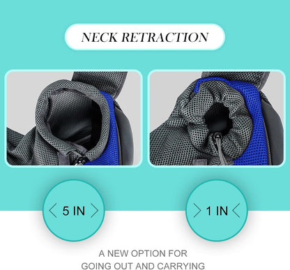 Pucewmy pet carrier with safety buckle and zipper pocket