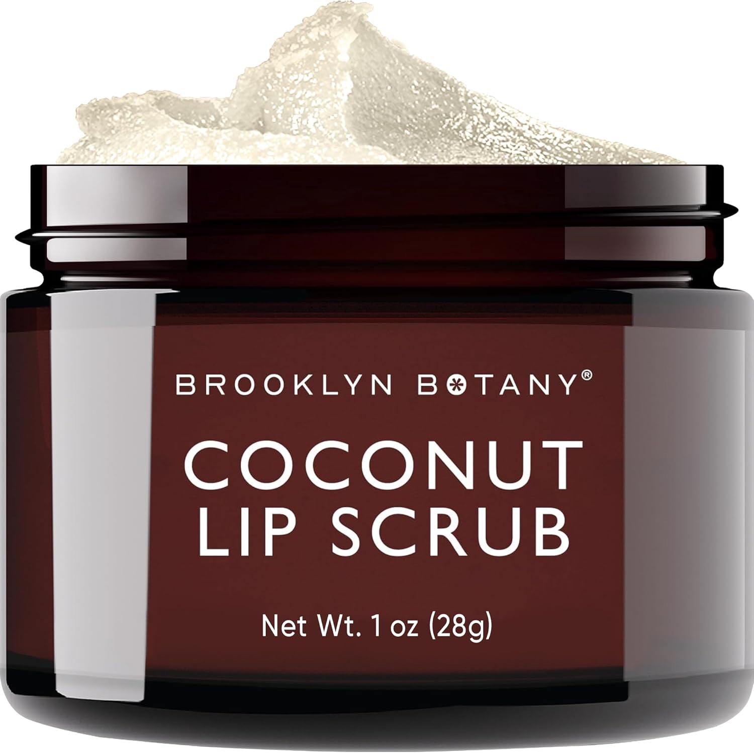 Brooklyn Botany Coconut Lip Scrub Exfoliator jar front view