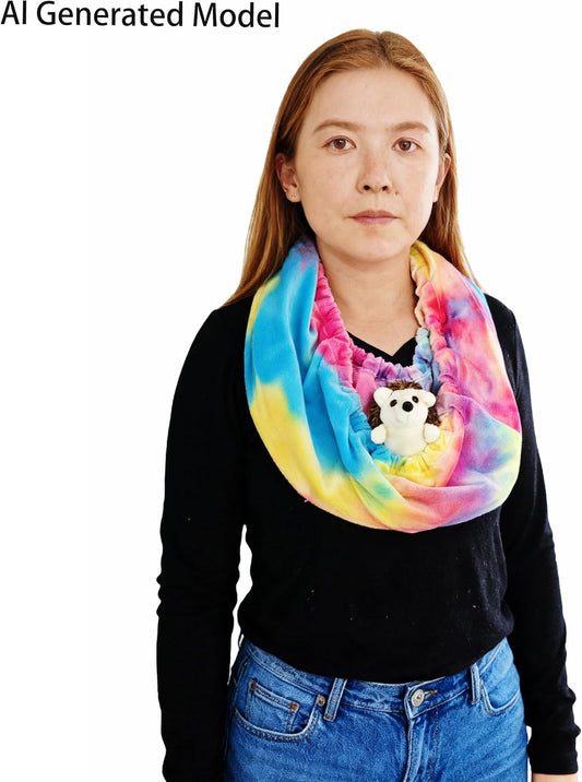 Hedgehog Bonding Scarf Hedgehog Cuddle Sack Snuggle Fleece Pouch for Sugar Glider Guinea Pig Travel Sling Carrier Bag - Image 2