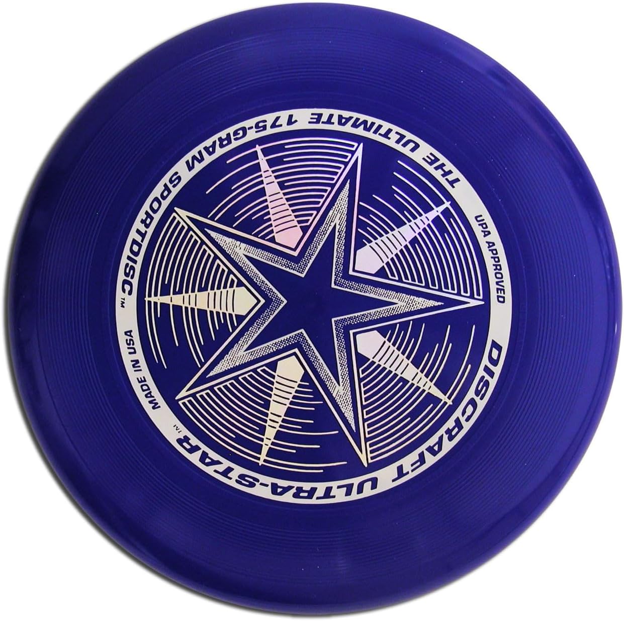 Discraft authentic imported outdoor ultimate frisbee sport disc packaging view.