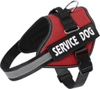 Mumupet service dog harness red small front view reflective vest