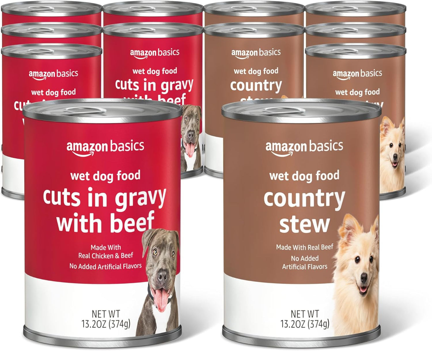 Amazon Basics Chopped Ground Dinner Wet Dog Food Variety Pack, Filet Mignon Flavor and with Beef, Made with Natural Ingredients, 13.2oz Cans (Pack of 12) - Image 10