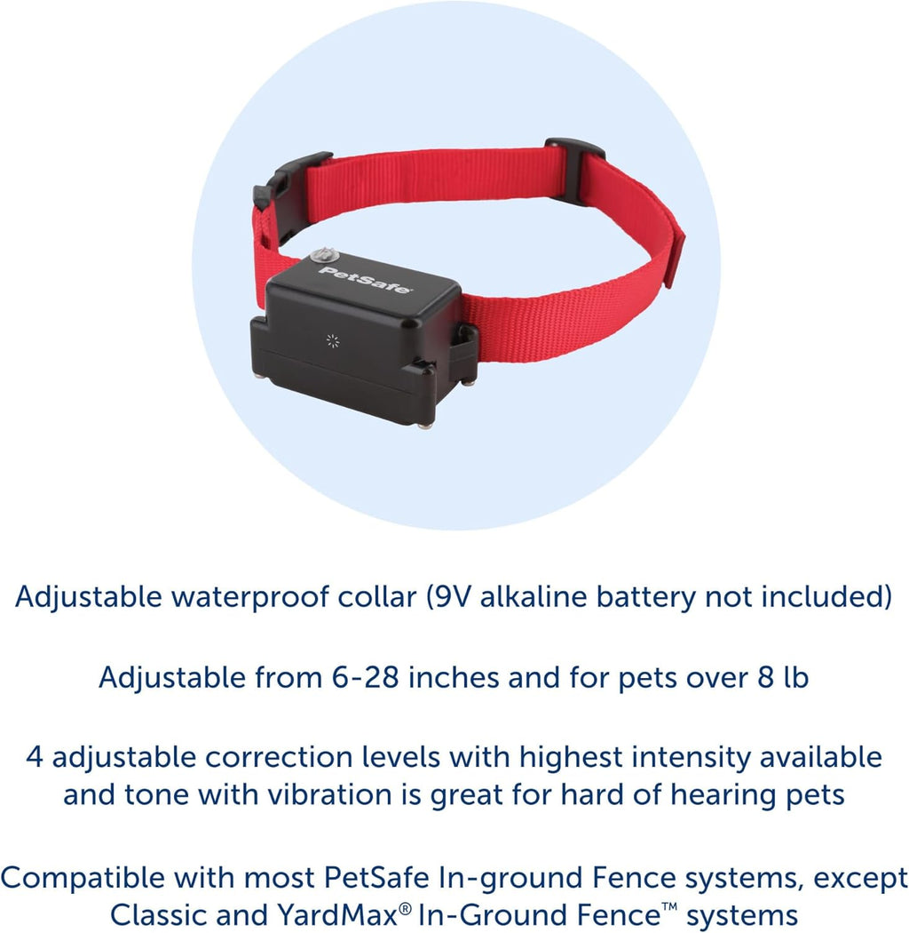 PetSafe In Ground containment fence collar showing the buckle closure and durable nylon strap construction.